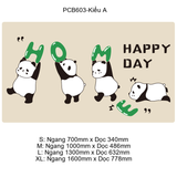  Tranh Mica EPeBen dán tường nổi 3d Gấu Trúc Happy Day trang trí Phòng cho bé, Phòng ngủ, Mẫu giáo 