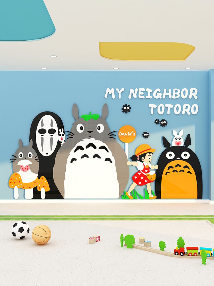  Tranh Mica EPeBen dán tường nổi 3d Miyazaki Hayao Hàng Xóm Của Tôi Là Totoro  trang trí Phòng cho bé, Phòng ngủ, Mẫu giáo 