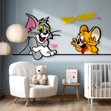  Tranh Mica EPeBen dán tường nổi 3d Tom&Jery trang trí Phòng cho bé, Phòng ngủ, Mẫu giáo 