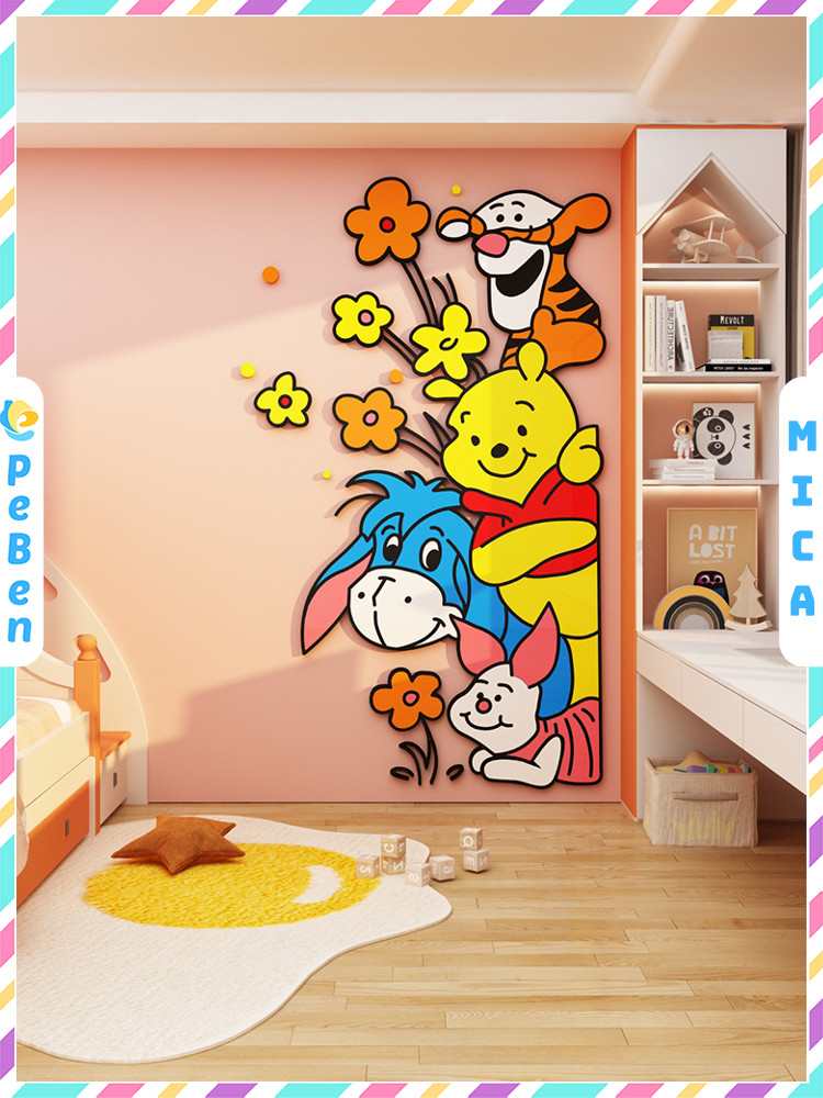  Tranh Mica EPeBen dán tường nổi 3d Gấu Pooh  trang trí Phòng cho bé, Phòng ngủ, Mẫu giáo 