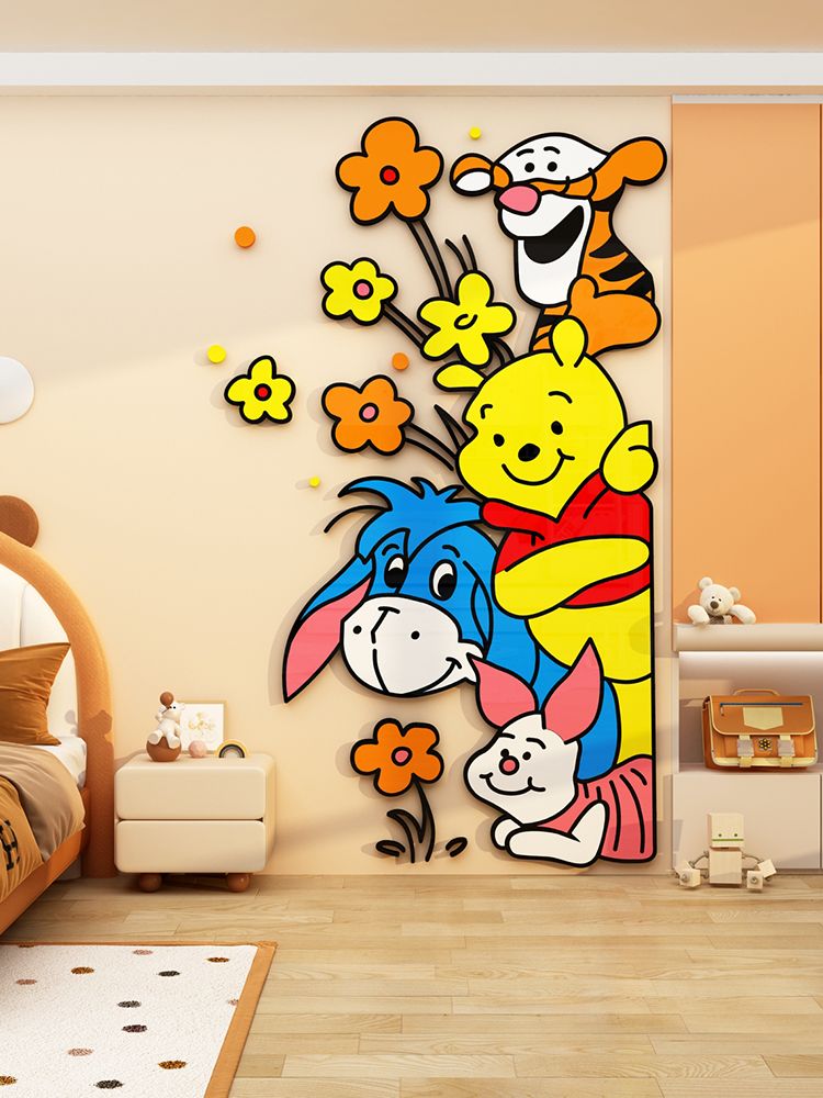  Tranh Mica EPeBen dán tường nổi 3d Gấu Pooh  trang trí Phòng cho bé, Phòng ngủ, Mẫu giáo 