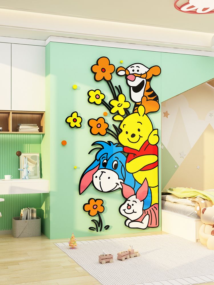  Tranh Mica EPeBen dán tường nổi 3d Gấu Pooh  trang trí Phòng cho bé, Phòng ngủ, Mẫu giáo 