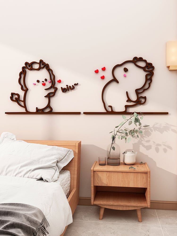  Tranh mica EPeBen dán tường nổi 3d hình  Khủng Long Bắn Tim Trang Trí Phòng Ngủ,Phòng Khách,Phòng Cho Bé 