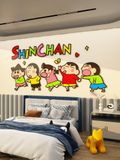  Tranh Mica EPeBen dán tường nổi 3d Gia Đình Shin Chan trang trí Phòng cho bé, Phòng ngủ, Mẫu giáo 