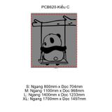  Tranh mica EPeBen dán tường nổi 3d hình Gấu Trúc ngồi xích đu Trang Trí Phòng Cho Bé,Mẫu Giáo, Lớp Học 