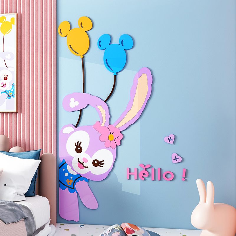  Tranh Mica EPeBen dán tường nổi 3d Thỏ Hello trang trí Phòng cho bé, Phòng ngủ, Mẫu giáo 