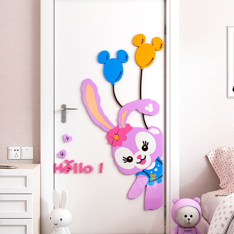  Tranh Mica EPeBen dán tường nổi 3d Thỏ Hello trang trí Phòng cho bé, Phòng ngủ, Mẫu giáo 