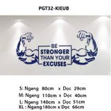  Tranh mica EPeBen dán tường nổi 3d hình STRONGER decor Trang Trí Phòng GYM,Phòng tập,phòng thể dục 