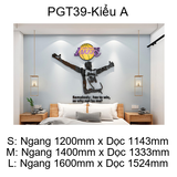  Tranh Mica EPeBen dán tường nổi 3d Cầu Thủ Bóng Rổ Trang trí Phòng cho bé, Phòng ngủ, Mẫu giáo 
