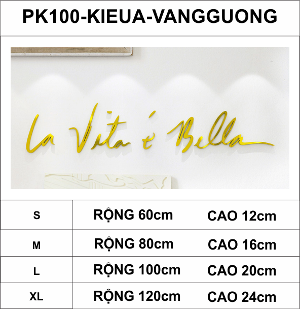  Tranh mica EPeBen dán tường nổi 3d hình Chữ nghệ thuật La vita, Sunshine decor trang trí phòng khách, nhà cửa 