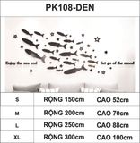  Tranh mica EPeBen dán tường nổi 3d hình đàn cá bơi về đại dương decor trang trí lớp học, mầm non, mẫu giáo 