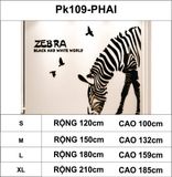  Tranh mica EPeBen dán tường nổi 3d hình chú ngựa vằn Zebra phong cách bắc âu hiện đại trang trí phòng khách, nhà cửa 