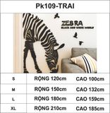  Tranh mica EPeBen dán tường nổi 3d hình chú ngựa vằn Zebra phong cách bắc âu hiện đại trang trí phòng khách, nhà cửa 