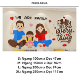  Tranh mica dán tường Gia Đình Hạnh Phúc trang trí Phòng Ngủ, Phòng Khách 