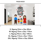  Tranh mica dán tường Gia Đình Hạnh Phúc trang trí Phòng Ngủ, Phòng Khách 