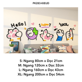  Tranh mica dán tường Hello Mèo Cào Tường trang trí Cửa Hàng, Shop Thú Cưng 