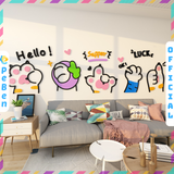  Tranh mica dán tường Hello Mèo Cào Tường trang trí Cửa Hàng, Shop Thú Cưng 