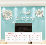  Tranh mica EPeBen dán tường nổi 3d hình Hoa Mẫu Đơn tráng gương vàng bạc decor trang trí Phòng Khách, Phòng Ngủ 