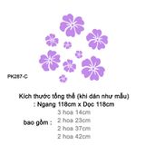  Tranh mica EPeBen dán tường nổi 3d hình Hoa Dâm Bụt Lãng Mạn decor trang trí Phòng Khách, Phòng Bếp, Nhà Cửa 