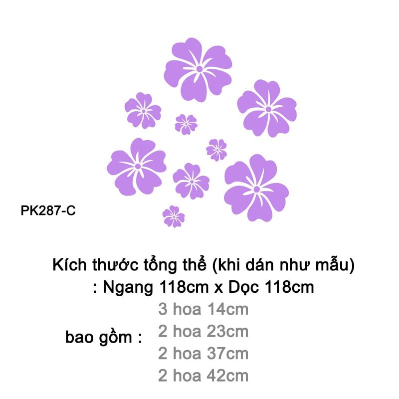  Tranh mica EPeBen dán tường nổi 3d hình Hoa Dâm Bụt Lãng Mạn decor trang trí Phòng Khách, Phòng Bếp, Nhà Cửa 