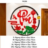  Tranh mica EPeBen dán tường nổi 3d hình Chữ Phúc Lộc Thọ thư pháp tiếng Việt trang trí Phòng Bếp, Phòng Khách năm mới 