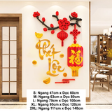  Tranh mica EPeBen dán tường nổi 3d hình Chữ Phúc Lộc Thọ thư pháp tiếng Việt trang trí Phòng Bếp, Phòng Khách, năm mới 