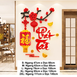  Tranh mica EPeBen dán tường nổi 3d hình Chữ Phúc Lộc Thọ thư pháp tiếng Việt trang trí Phòng Bếp, Phòng Khách, năm mới 