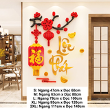  Tranh mica EPeBen dán tường nổi 3d hình Chữ Phúc Lộc Thọ thư pháp tiếng Việt trang trí Phòng Bếp, Phòng Khách, năm mới 