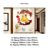  Tranh mica EPeBen dán tường nổi 3d hình chữ thư pháp tiếng Việt Phúc Xuân hoa đào decor trang trí Nhà Cửa, Phòng Bếp 