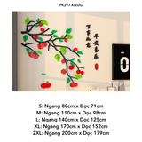  Tranh mica EPeBen dán tường nổi 3d hình chim hạc thư pháp tiếng việt Mùa Xuân cây hoa đào trang trí Nhà Cửa, Phòng Bếp 