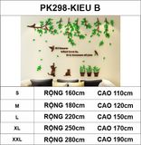  Tranh mica EPeBen dán tường nổi 3d hình Mèo Chơi Trong Vườn Cây if I know decor trang trí Nhà Cửa, Phòng Bếp 