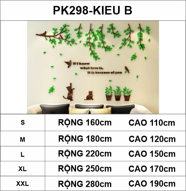  Tranh mica EPeBen dán tường nổi 3d hình Mèo Chơi Trong Vườn Cây if I know decor trang trí Nhà Cửa, Phòng Bếp 