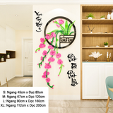 Tranh mica EPeBen dán tường nổi 3d hình hoa lan Vạn Sự Như Ý Phát Tài Phát Lộc trang trí Nhà Cửa, Phòng Bếp thư pháp 