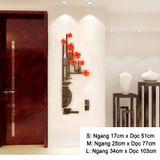  Tranh mica EPeBen dán tường nổi 3d hình Chậu Hoa Đào Cúc Trúc Mai tứ quý decor trang trí Nhà Cửa, Phòng Bếp 