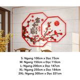  Tranh mica EPeBen dán tường nổi 3d hình Hoa Đào An Khang Thịnh Vượng Vạn Sự Như Ý decor trang trí Nhà Cửa, Phòng Bếp 