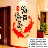  Tranh mica EPeBen dán tường nổi 3d hình cá chép thư pháp tiếng Việt Phát Tài Phát Lộc decor trang trí Nhà Cửa mùa xuân 