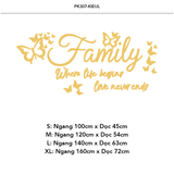  Tranh mica EPeBen dán tường nổi 3d hình chữ Family chủ đề gia đình decor trang trí Phòng khách, Phòng Ngủ 