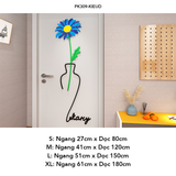  Tranh mica EPeBen dán tường nổi 3d hình dán trang trí Chậu Hoa, Chậu Xương Rồng decor trang trí nhà, dán cửa ra vào 