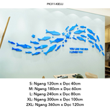 Tranh mica EPeBen dán tường nổi 3d Hình đàn cá decor trang trí Phòng khách, Phòng bếp, Phòng làm việc, Phòng tắm 