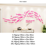  Tranh mica EPeBen dán tường nổi 3d Hình đàn cá decor trang trí Phòng khách, Phòng bếp, Phòng làm việc, Phòng tắm 