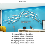  Tranh mica EPeBen dán tường nổi 3d Hình đàn cá decor trang trí Phòng khách, Phòng bếp, Phòng làm việc, Phòng tắm 
