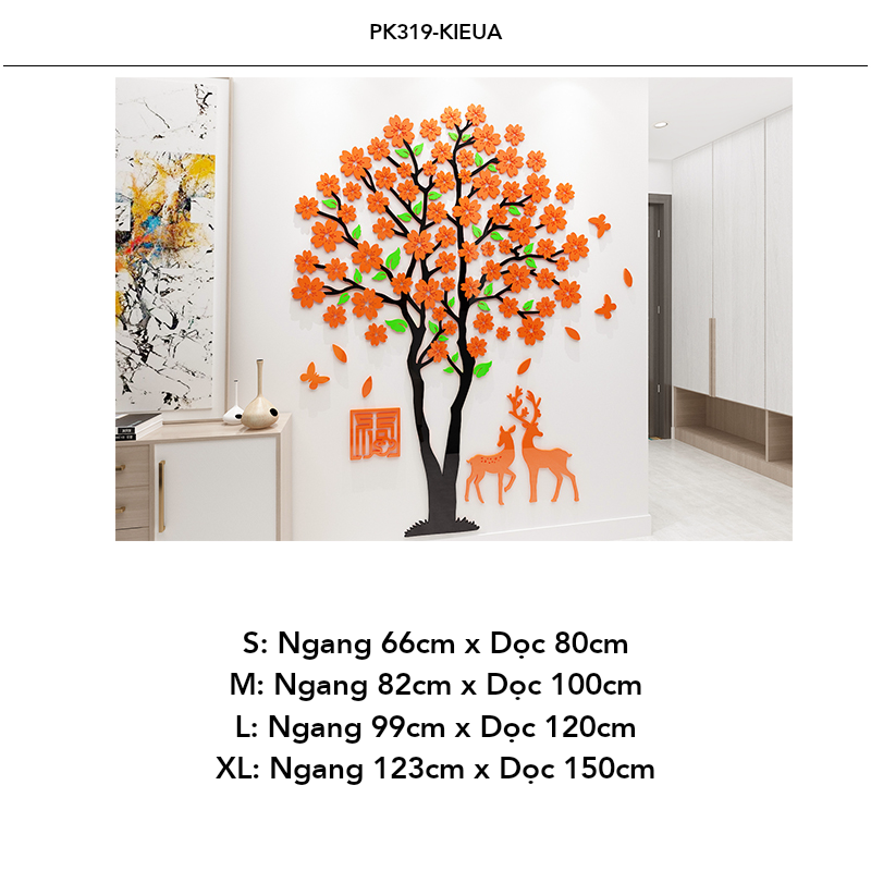  Tranh mica EPeBen dán tường nổi 3d hình Hoa mai nở rộ mùa xuân decor trang trí Phòng khách, Phòng làm việc, Cửa hàng 