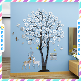  Tranh mica EPeBen dán tường nổi 3d hình Hoa mai nở rộ mùa xuân decor trang trí Phòng khách, Phòng làm việc, Cửa hàng 