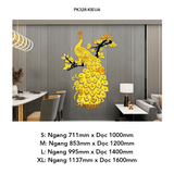  Tranh mica EPeBen dán tường nổi 3d hình Chim Công Huyền bí phương Đông decor trang trí Phòng khách, Phòng làm việc 