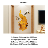  Tranh mica EPeBen dán tường nổi 3d hình Chim Công Huyền bí phương Đông decor trang trí Phòng khách, Phòng làm việc 
