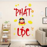  Tranh mica EPeBen dán tường nổi 3d Hình Lucky, Phát Tài, Phát Lộc trang trí Phòng Khách, Cửa Hàng, Shop Thời Trang 
