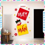  Tranh mica EPeBen dán tường nổi 3d Hình Lucky, Phát Tài, Phát Lộc trang trí Phòng Khách, Cửa Hàng, Shop Thời Trang 