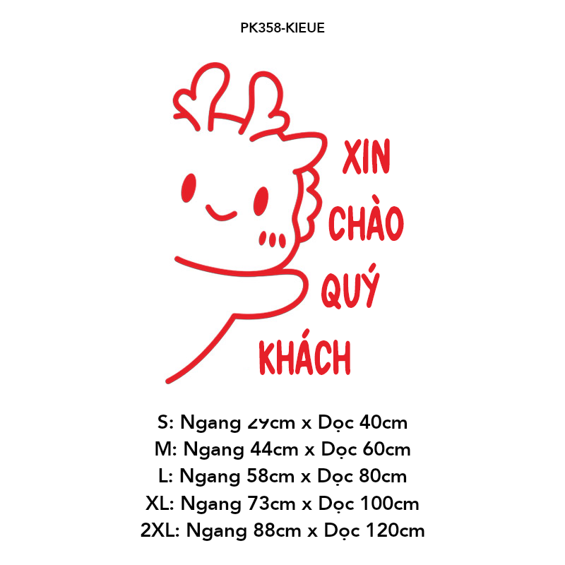  Tranh mica EPeBen dán tường nổi 3d Hình Xin Chào Quý Khách trang trí Cửa Hàng, Quán Ăn, Shop Thời Trang 