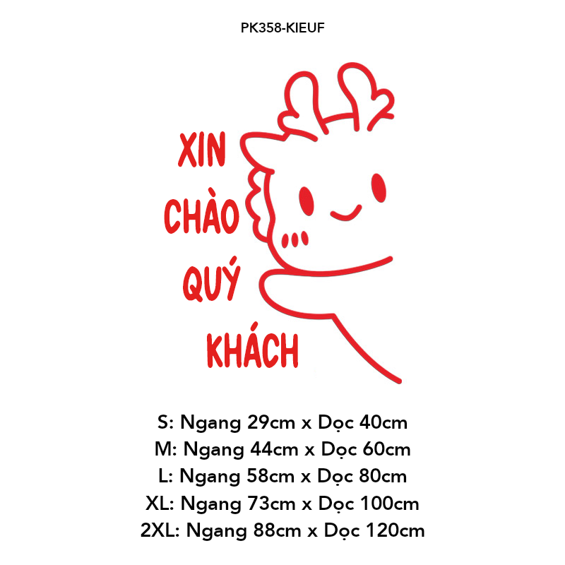  Tranh mica EPeBen dán tường nổi 3d Hình Xin Chào Quý Khách trang trí Cửa Hàng, Quán Ăn, Shop Thời Trang 