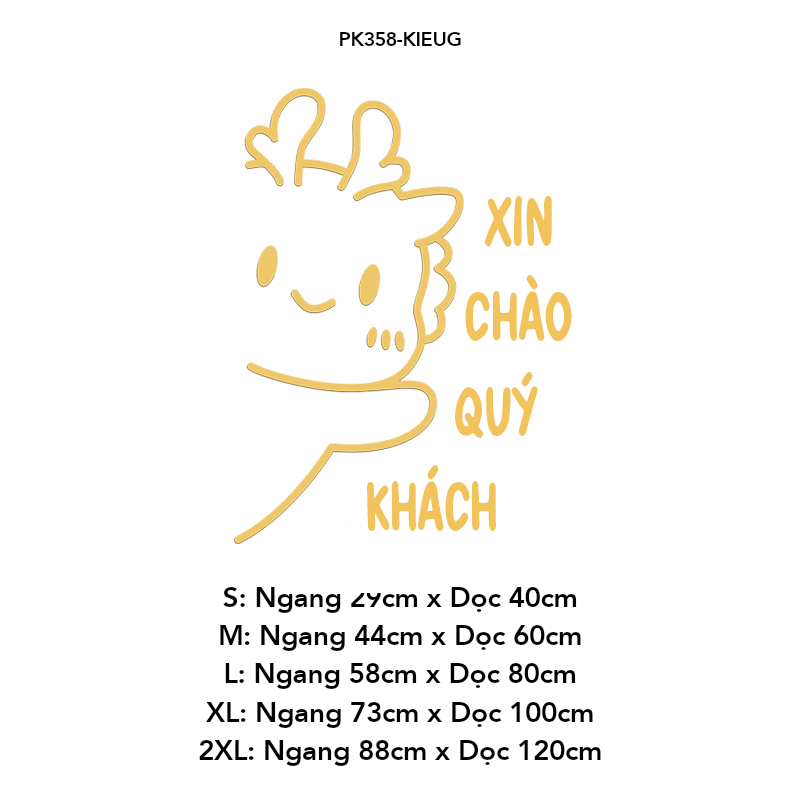  Tranh mica EPeBen dán tường nổi 3d Hình Xin Chào Quý Khách trang trí Cửa Hàng, Quán Ăn, Shop Thời Trang 